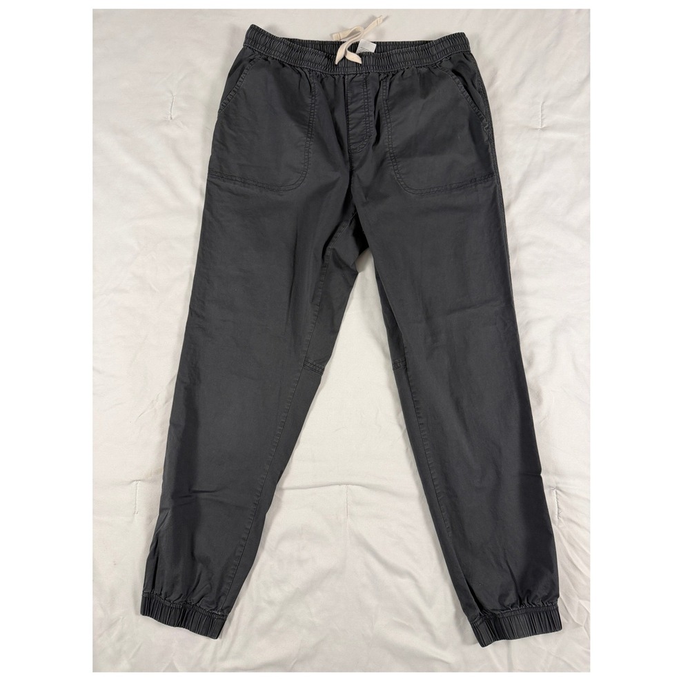 DSG Mens Jogger Pants Charcoal Gray Elastic Waist Drawstring Cotton Blend Size M